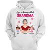 Pretty Grandma And Doll Kids Love Is Being Called Grandma Personalized Shirt