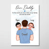 Dad Carrying Kids On Shoulder Father‘s Day Gift For Daddy Family Personalized Vertical Poster
