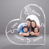 Together We Make A Family Puzzle Heart Photo Personalized Acrylic Heart Plaque