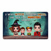 Halloween Doll Witch Devil & Monsters Live Here Personalized Doormat