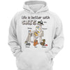 Life Is Better With Cats Funny Cartoon Cats On Cat Tower Personalized Shirt