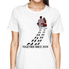 Couple Sitting Footprints Personalized Shirt