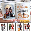 Doll Couple You Me And The Cats Halloween Personalized Mug