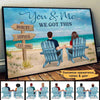 Together We Built A Life Couple Back View At Beach Personalized Horizontal Poster