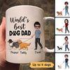 World‘s Best Dog Dad Doll Man Walking Dog Personalized Mug