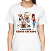 Crazy Cat Lady Pretty Woman Fluffy Cat Tree Personalized Shirt