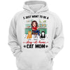 Stay At Home Cat Mom In Kitchen Gift Personalized Shirt