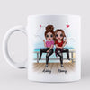 Besties On Beach Best Friend Forever Personalized Mug