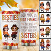 Fall Season Pretty Doll Besties Personalized Tumbler