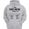 Dog Mom Dad Belongs To Dog Head Outline Personalized Hoodie Sweatshirt