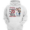 Caricature Couple Annoying Each Other Personalized Hoodie Sweatshirt