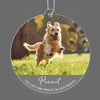 You Left Paw Prints On Our Hearts Pet Memorial Photo Personalized Acrylic Ornament