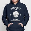 Property Of Dog Dog Head Outline Personalized Shirt