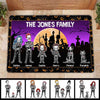 Family Halloween Skeleton Personalized Doormat