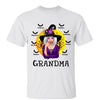 Halloween Moon Grandma Mom Auntie Witch Personalized Shirt