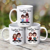 Doll Couple Sitting Anniversary Gift Personalized Mug