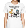 Purrsonal Servant Of Tiny Furry Overlords Funny Cartoon Cats Personalized Shirt