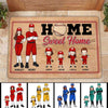 Home Sweet Home Baseball Family Personalized Doormat