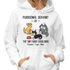 Purrsonal Servant Of Tiny Furry Overlords Funny Cartoon Cats Personalized Shirt