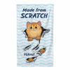 Made From Scratch Fluffy Cat Personalized Beach Towel