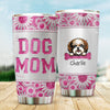 Peeking Dog Mom Metal Pattern Personalized Tumbler