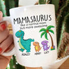 Mimisaurus And Kids Personalized Mug (1-3 Kids)