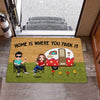 Beautiful Doll Camping Couple Single Man Woman Friends Personalized Doormat