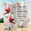 Cardinal My Mind Still Talks To You Memorial Personalized Tumbler