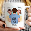 Dad Carrying Kids On Shoulder Best Dad Ever Beach Landscape Father's Day Gift For Daddy Personalized Mug