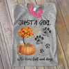 Girl Loves Fall And Dogs Fall Season Personalized Dog Shirt