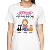 A Chibi Girl Loves Her Cats Cat Mom Personalized Shirt