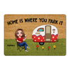 Beautiful Doll Camping Couple Single Man Woman Friends Personalized Doormat