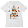 Messy Bun Thankful Grandma Mom Fall Gift Thanksgiving Personalized Shirt