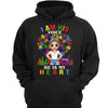 He Is My Heart Autism Strong Mom Doll Personalized Hoodie Sweatshirt