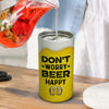 Don‘t Worry Beer Happy Funny Gift For Dad Grandpa 4 in 1 Can Cooler