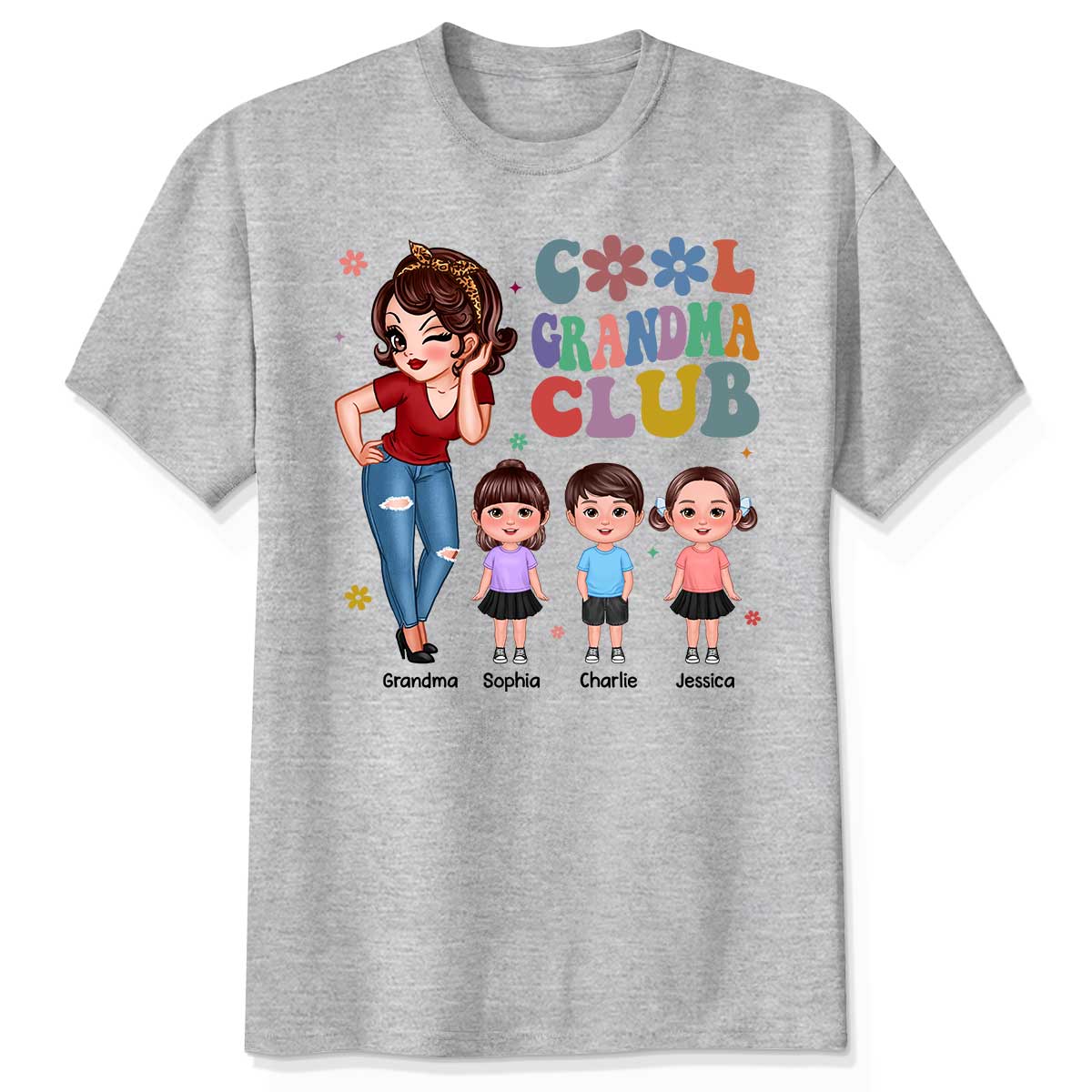 Cool Grandma Club Personalized Shirt, Gift For Grandma