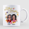 Like Mother Like Daughter Floral Circle Personalized Mug