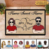 Front View Couple Home Sweet Home Personalized Doormat