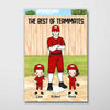 The Best Of Teammates Baseball Family Gift For Dad Personalized Poster