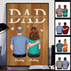 Dad We Love You Back View Adult Kids Father‘s Day Gift Personalized Vertical Poster