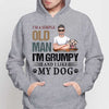 Simple Old Man Grumpy Like Dogs Personalized Shirt