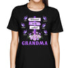 Purple Butterflies Blessed Grandma Personalized Shirt