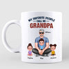 Favorite People Call Me Grandpa Real Man Sitting Personalized Mug