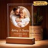 Couple Photo Together Since Personalized Rectangle Plaque with LED Night Light - Valentine‘s Day Gift - Anniversary Gift