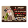 Crazy Dog Lady Grumpy Old Man Happy Couple Personalized Doormat