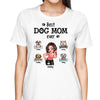 Best Dog Mom Ever Sassy Woman With Peeking Dogs Personalized Shirt