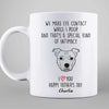 We Make Eye Contact Peeking Dogs Father‘s Day Gift Dog Dad Personalized Mug