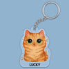 Watercolor Cute Cats Gift For Cat Lovers Personalized Acrylic Keychain