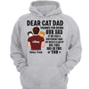 Dear Cat Dad Carrying Cats On Shoulder Personalized Shirt