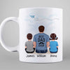 We Love You Dad & Children Back View Personalized Mug